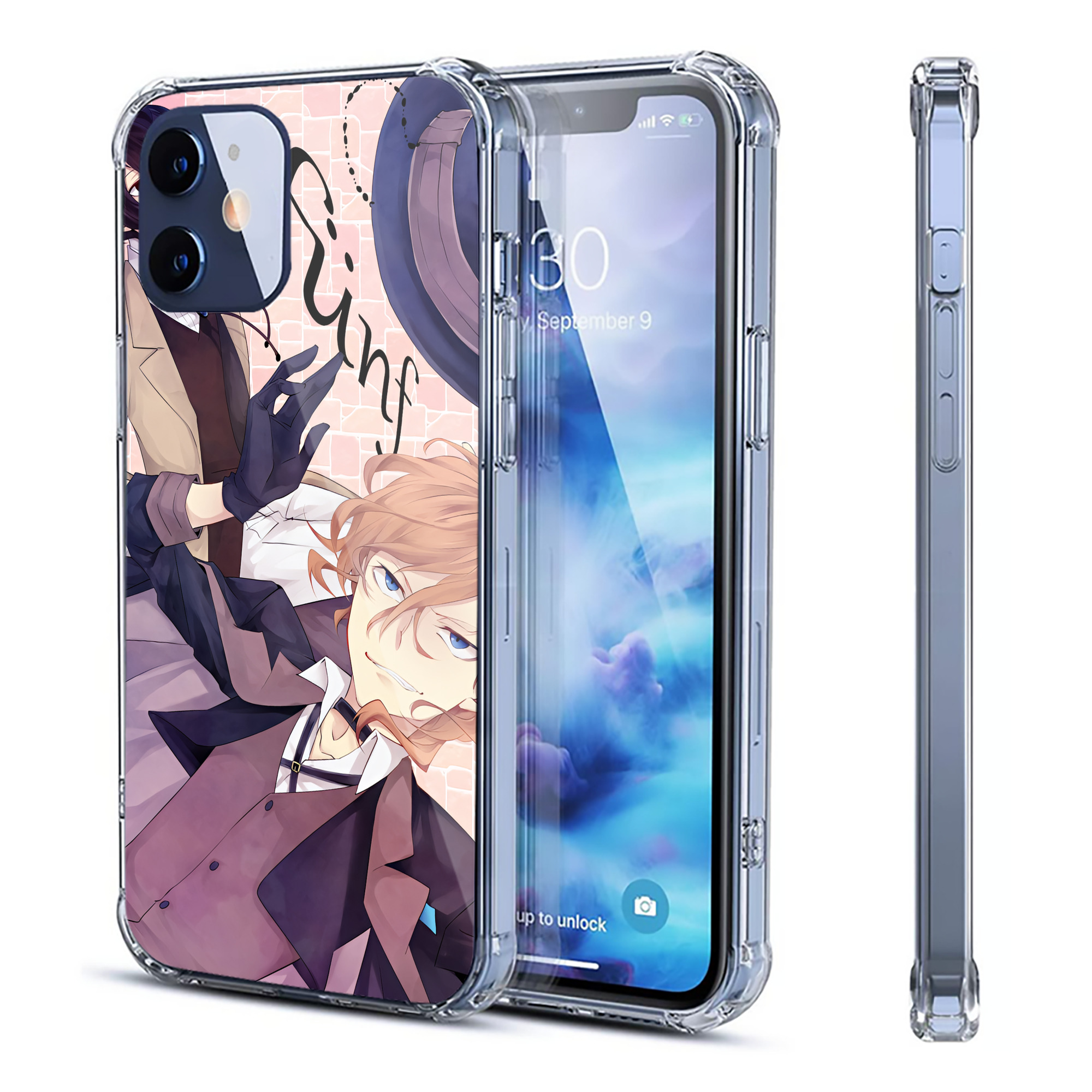 （画像用） 文豪ストレイドッグス Bungo Stray Dogs 【iPhone 12シリーズ対応】透明スマホケース（クリアソフトケース）